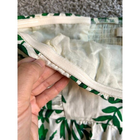 Band Of The Free Womens Small Strapless Green Floral Maxi Dress Smocked Back - Picture 9 of 16